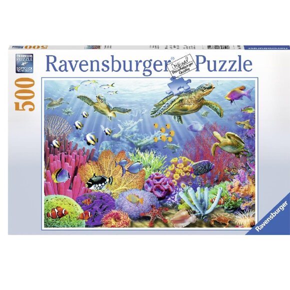 New sealed Ravensburger 500pcs Puzzle-Tropical Waters-Sea Animals - Picture 1 of 16